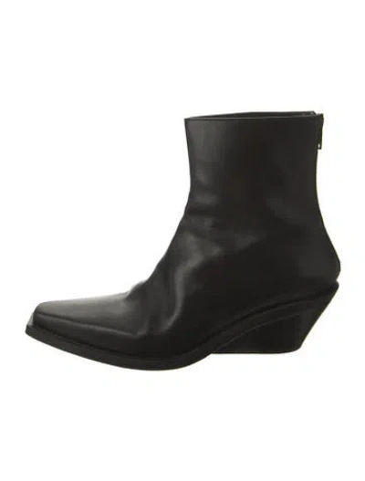 Pre-owned Ann Demeulemeester Leather Boots In Black
