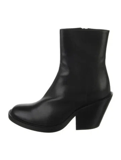 Pre-owned Ann Demeulemeester Leather Boots In Black