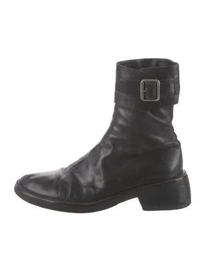 Pre-owned Ann Demeulemeester Leather Boots In Black