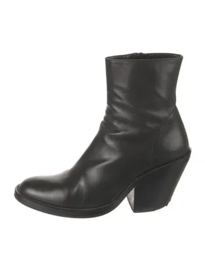 Pre-owned Ann Demeulemeester Leather Boots In Black