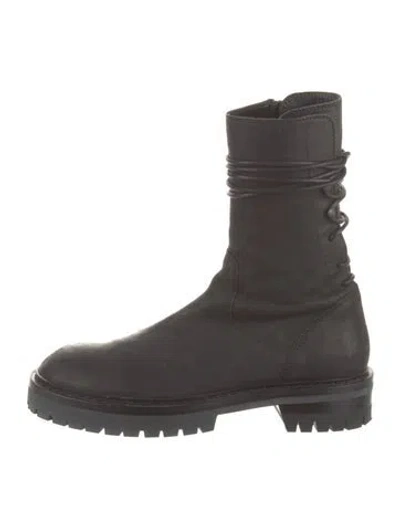 Pre-owned Ann Demeulemeester Leather Boots In Black