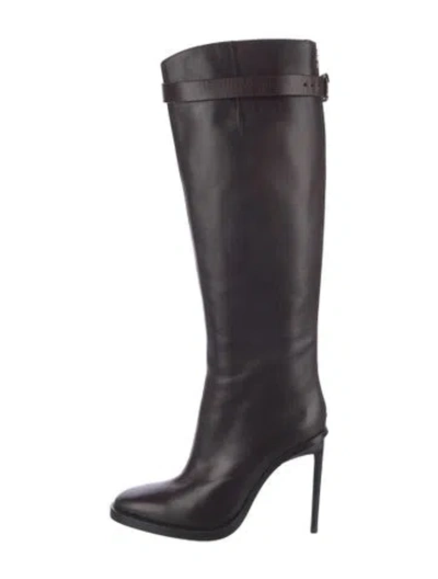 Pre-owned Ann Demeulemeester Leather Boots In Black