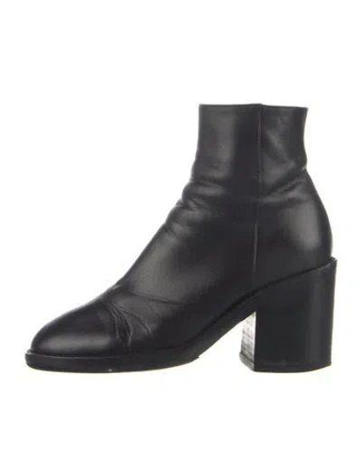 Pre-owned Ann Demeulemeester Leather Boots In Black
