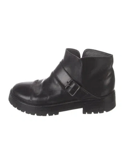 Pre-owned Ann Demeulemeester Leather Boots In Black