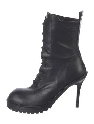 Pre-owned Ann Demeulemeester Leather Boots In Black