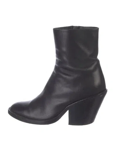 Pre-owned Ann Demeulemeester Leather Boots In Black