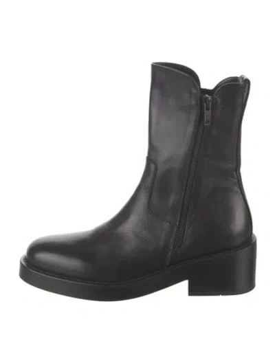 Pre-owned Ann Demeulemeester Leather Boots In Black