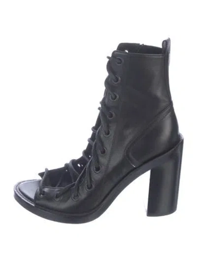 Pre-owned Ann Demeulemeester Leather Boots In Black
