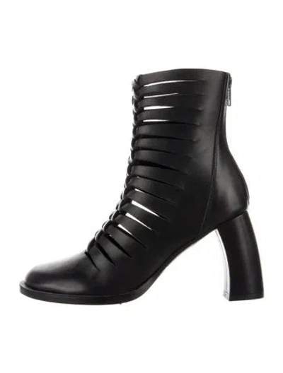 Pre-owned Ann Demeulemeester Leather Boots In Black