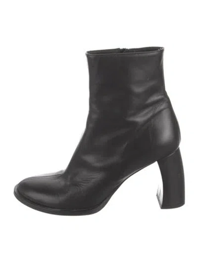 Pre-owned Ann Demeulemeester Leather Boots In Black