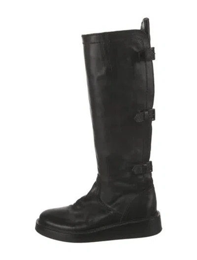 Pre-owned Ann Demeulemeester Leather Boots In Black