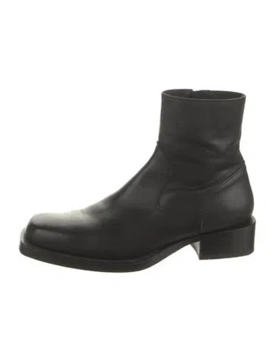 Pre-owned Ann Demeulemeester Leather Boots In Black