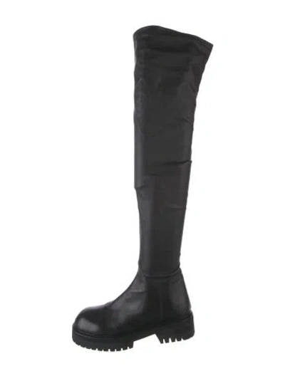 Pre-owned Ann Demeulemeester Leather Boots In Black