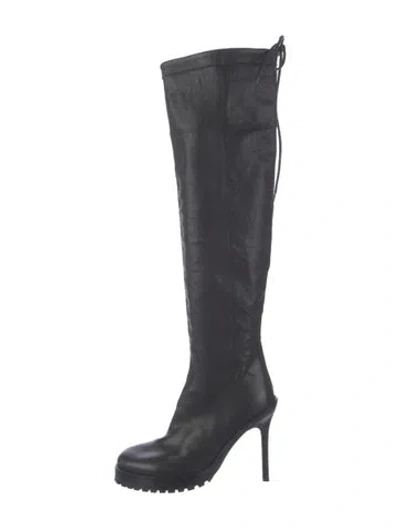 Pre-owned Ann Demeulemeester Leather Boots In Black
