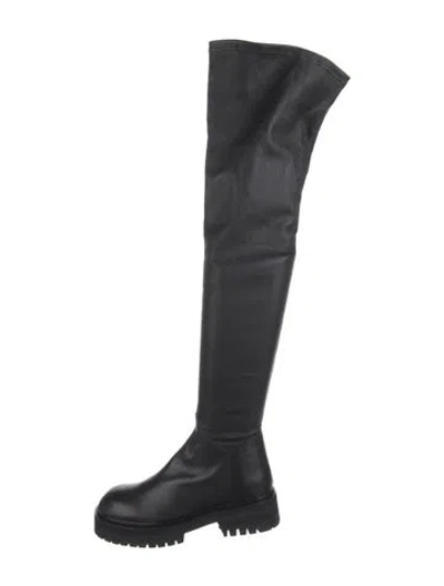 Pre-owned Ann Demeulemeester Leather Boots In Black