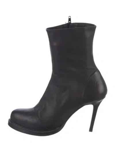 Pre-owned Ann Demeulemeester Leather Boots In Black