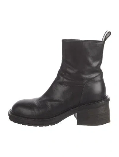 Pre-owned Ann Demeulemeester Leather Boots In Black