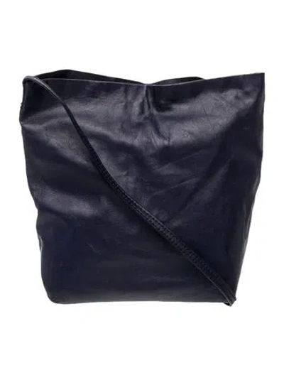 Pre-owned Ann Demeulemeester Leather Crossbody Bag In Blue