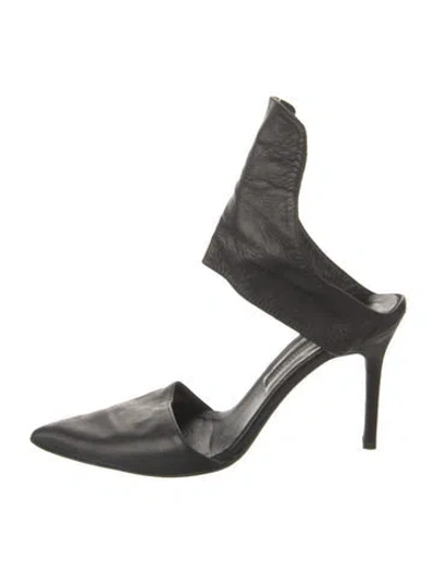 Pre-owned Ann Demeulemeester Leather D'orsay Pumps In Black