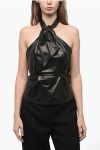 Ann Demeulemeester Leather Halter Top