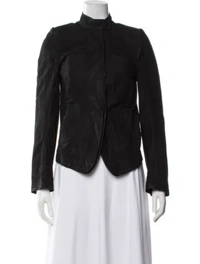 Pre-owned Ann Demeulemeester Leather Jacket In Black