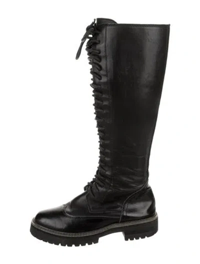 Pre-owned Ann Demeulemeester Leather Lace-up Boots In Black