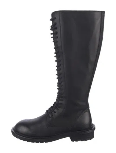 Pre-owned Ann Demeulemeester Leather Lace-up Boots In Black