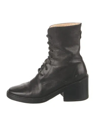 Pre-owned Ann Demeulemeester Leather Lace-up Boots In Black