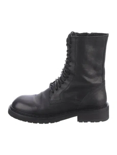 Pre-owned Ann Demeulemeester Leather Lace-up Boots In Black