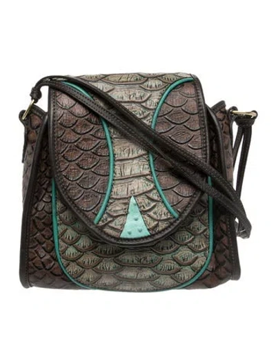 Pre-owned Ann Demeulemeester Leather Messenger Bag In Brown