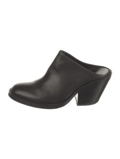 Pre-owned Ann Demeulemeester Leather Mules In Black