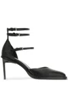 Ann Demeulemeester Ankle Strapped Pumps In Black