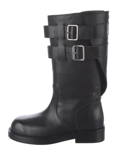 Pre-owned Ann Demeulemeester Leather Rain Boots In Black