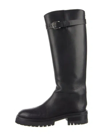 Pre-owned Ann Demeulemeester Leather Rain Boots In Blue