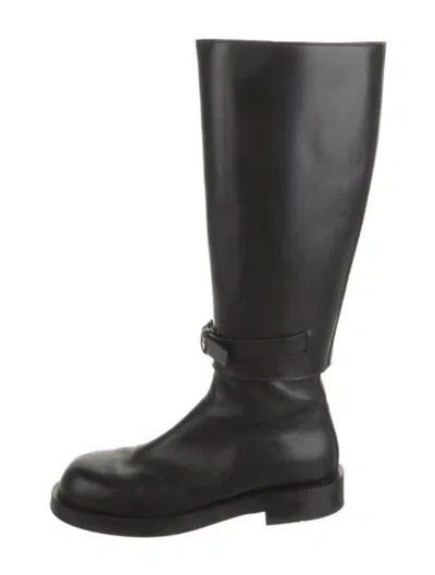 Pre-owned Ann Demeulemeester Leather Riding Boots In Black