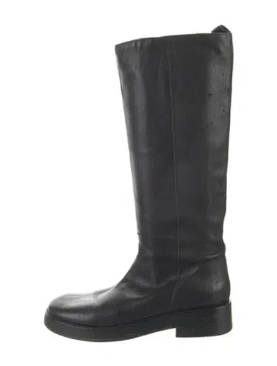 Pre-owned Ann Demeulemeester Leather Riding Boots In Black