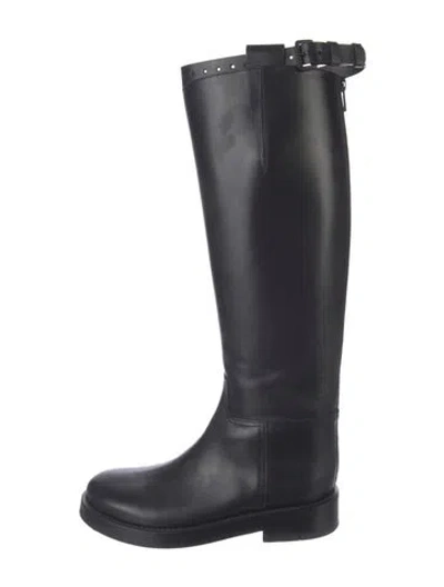 Pre-owned Ann Demeulemeester Leather Riding Boots In Black