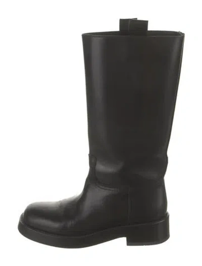 Pre-owned Ann Demeulemeester Leather Riding Boots In Black