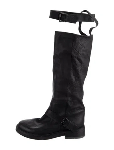 Pre-owned Ann Demeulemeester Leather Riding Boots In Black