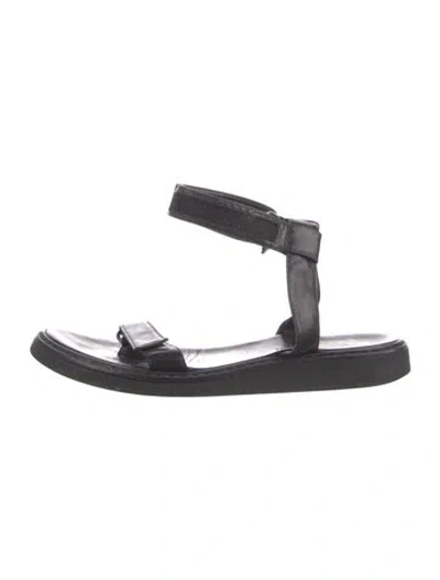 Pre-owned Ann Demeulemeester Leather Sandals In Black