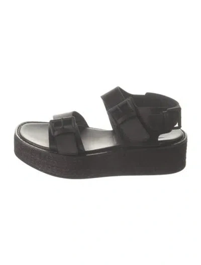 Pre-owned Ann Demeulemeester Leather Sandals In Black