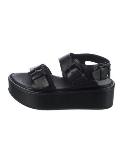 Pre-owned Ann Demeulemeester Leather Sandals In Black