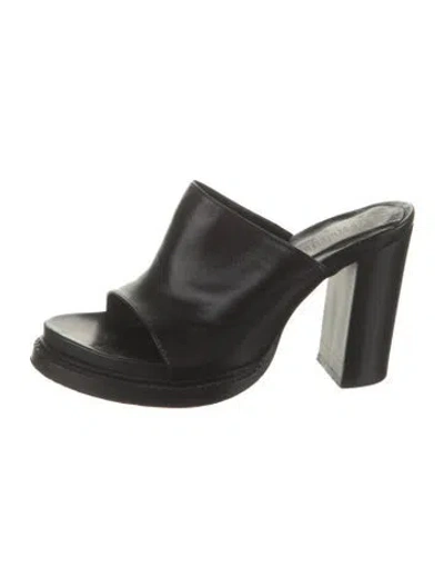 Pre-owned Ann Demeulemeester Leather Sandals In Black