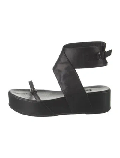 Pre-owned Ann Demeulemeester Leather Sandals In Black
