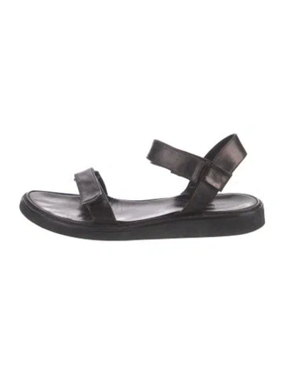 Pre-owned Ann Demeulemeester Leather Sandals In Black
