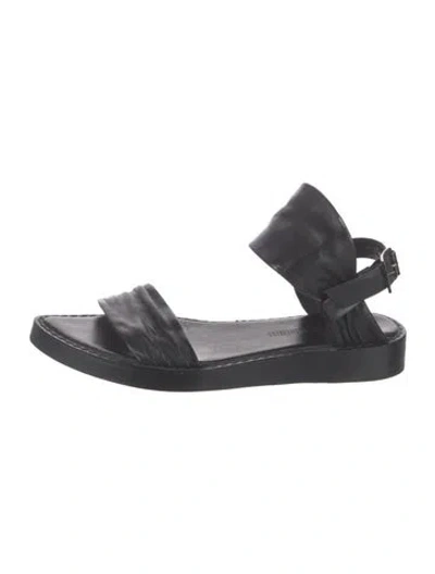 Pre-owned Ann Demeulemeester Leather Sandals In Black
