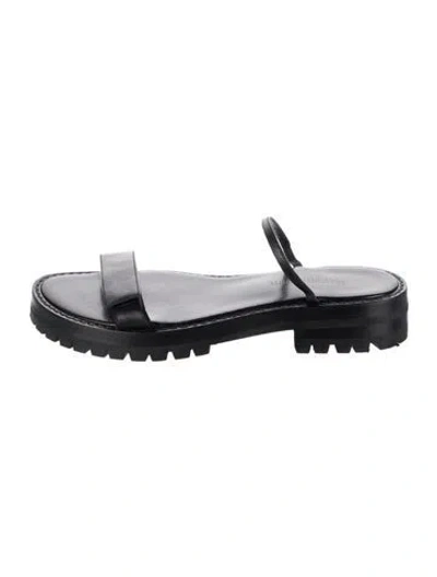 Pre-owned Ann Demeulemeester Leather Sandals In Black