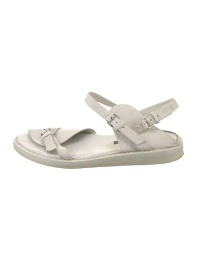 Pre-owned Ann Demeulemeester Leather Sandals In White