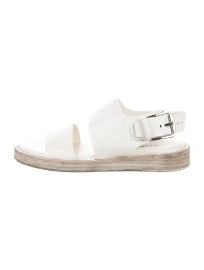 Pre-owned Ann Demeulemeester Leather Sandals In White