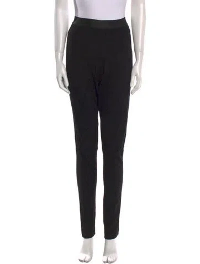 Pre-owned Ann Demeulemeester Leather Skinny Leg Pants In Black